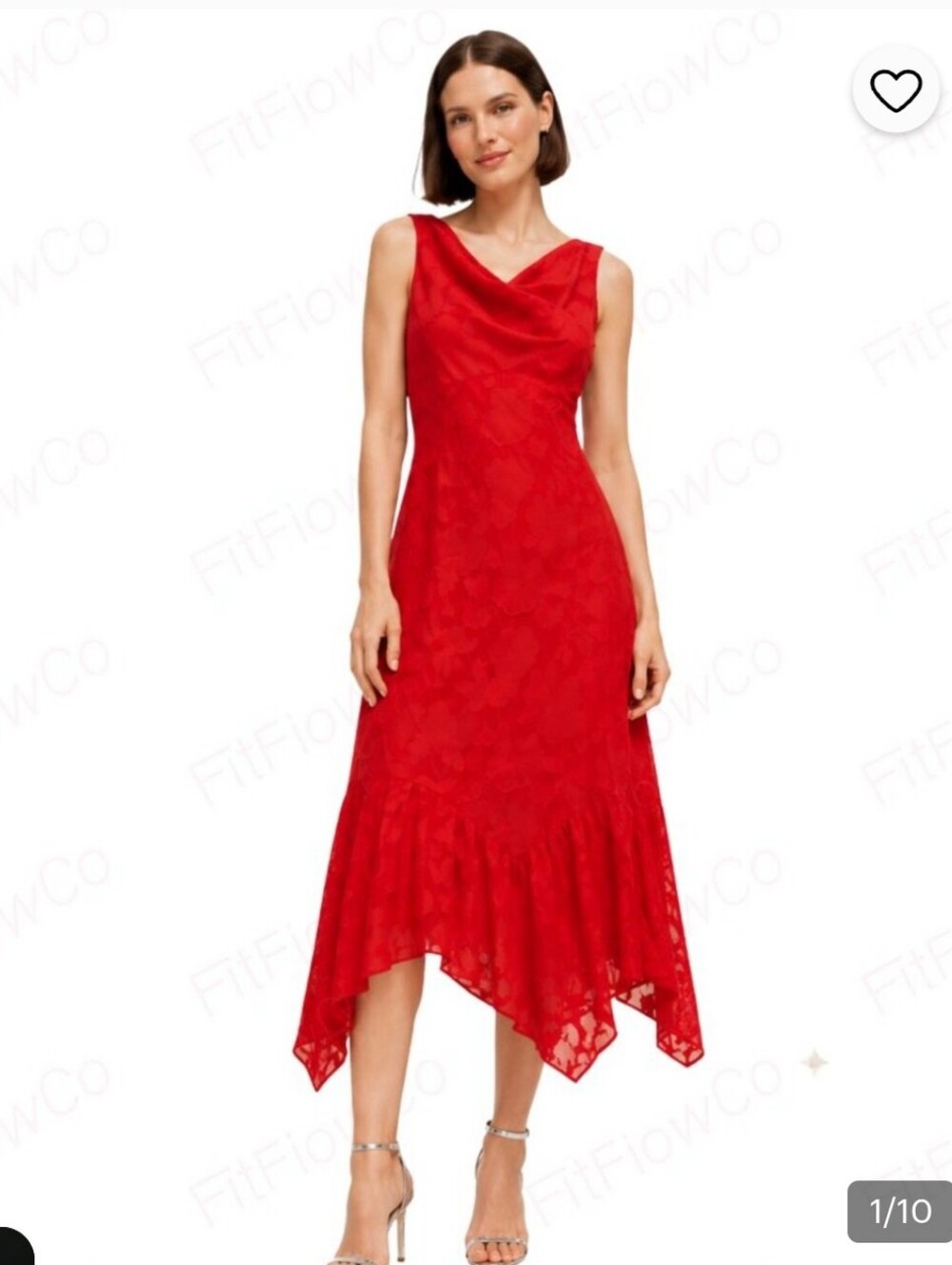 Taylor Red Floral Cowl Neck Maxi Dress 14
